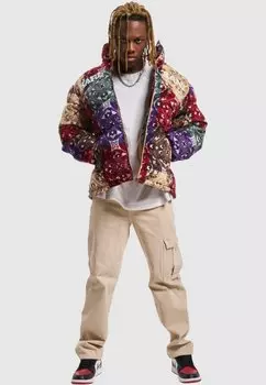 Куртка Karl Kani, цвет dark red multicolor