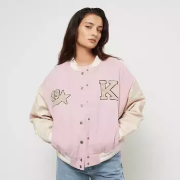 Куртка Karl Kani Retro Patch Star Logo Oversized College Jacket, розовый