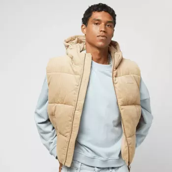 Куртка Karl Kani Rubber Signature Corduroy Puffer Vest, бежевый/бежевый