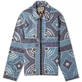 Куртка Kartik Research Patchwork Zip, цвет Blue, White & Navy