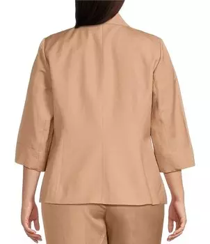 Куртка Kasper размера плюс с квадратными кнопками и воротником-стойкой на манжетах, бежевый