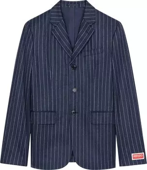 Куртка Kenzo Striped Fitted Jacket 'Midnight Blue', синий