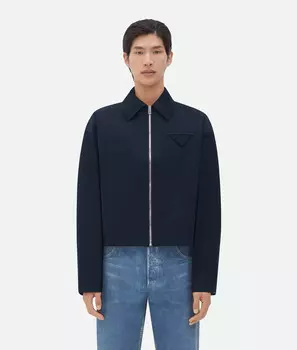 Куртка-кимоно из технического нейлона Bottega Veneta, темно-синий