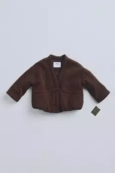 Куртка-кимоно Timelesz ZARA, коричневый