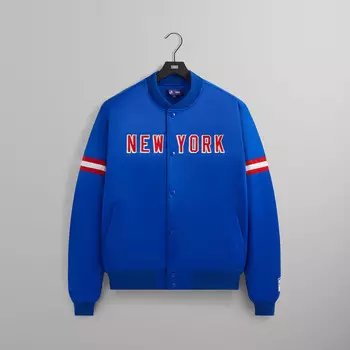 Куртка Kith for the New York Rangers Satin Bomber Jacket, цвет Cyclone
