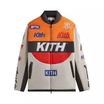 Куртка Kith Full Zip Brixton Puffed Shirt Jacket Sandrift, разноцветный