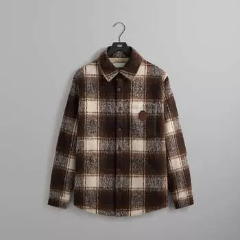Куртка Kith Plaid Sheridan Shirt Jacket, цвет Robusta