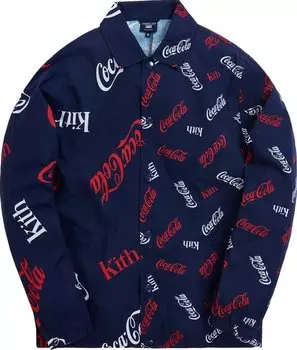 Куртка Kith x Coca-Cola x Mitchell & Ness Coke Coaches Jacket 'Navy', синий