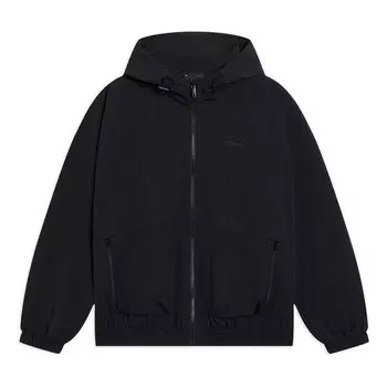 Куртка классическая теплая куртка с принтом логотипа Li-Ning, черный