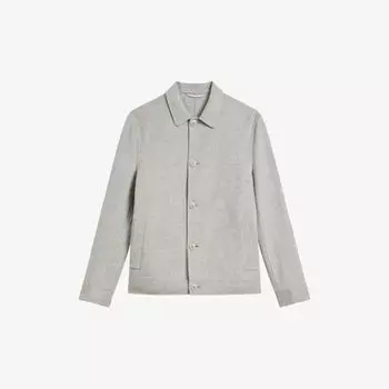 Куртка классического кроя из смесовой шерсти с воротником Ted Baker, серый