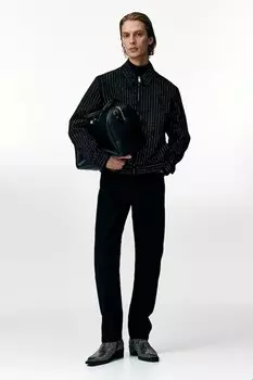 Куртка классической посадки украшенная стразами H&M, черный