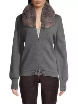 Куртка Kobi Halperin из искусственного меха whitney, серый