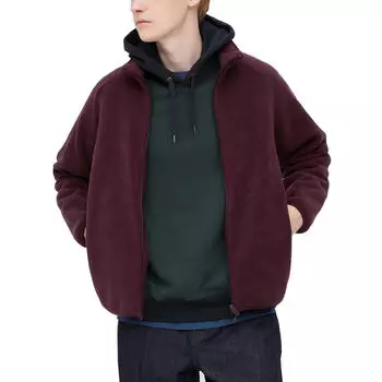 Куртка-кофта Uniqlo Fleece Zipped, винный
