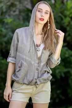 Куртка - Коричневый - Классический крой Chiccy