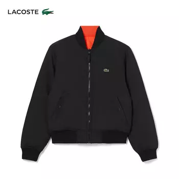 Куртка короткая мужская Lacoste с двусторонним воротником, черный / оранжевый