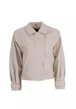 Куртка кожаная Mina с лямками на рукавах Freshlions, бежевый