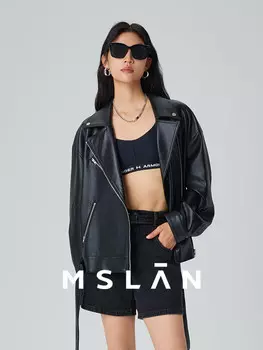 Куртка кожаная MSlan, черный