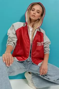 Куртка - Красный - Oversize Trend Alaat Stili