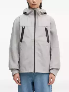 Куртка Kunle с капюшоном и застежкой-молнией спереди Daily Paper, серый