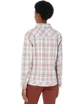 Куртка KUT from the Kloth Magnolia Plaid Shirt Jacket, цвет Dusty Rose/Blue