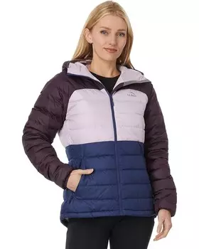 Куртка L.L.Bean Bean's Down Hooded Jacket Color-Block, цвет Eggplant/Lavender Ice