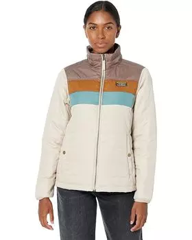 Куртка L.L.Bean Petite Mountain Classic Puffer Color-Block, цвет Taupe Brown/Gray Birch