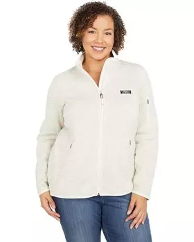Куртка L.L.Bean Plus Size Sweater Fleece Full Zip, цвет Sailcloth
