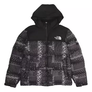 Куртка label bandana nuptse 'black' The North Face, черный