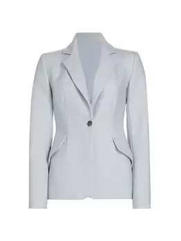 Куртка Larsa из эластичной шерсти Brandon Maxwell, синий