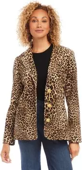Куртка Leopard Corduroy Jacket Karen Kane, леопард