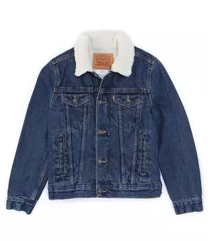 Куртка Levi's Big Boys 8-20 из искусственной шерпы, синий