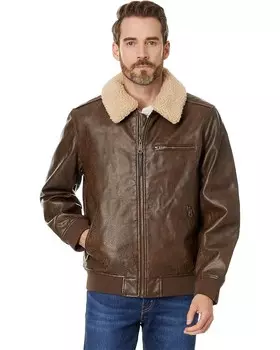 Куртка Levi's Faux Leather Bomber Jacket, цвет Light Brown