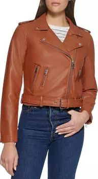 Куртка Levi's Faux Leather Fashion Moto, кэмел