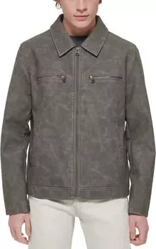 Куртка Levi's Faux Leather Jacket w/ Laydown Collar, цвет Light Grey
