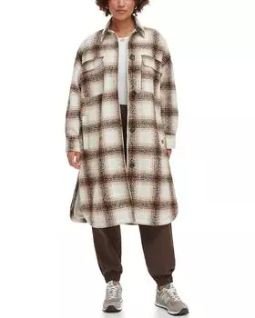 Куртка Levi's Long Length Wool Blend Shirt, цвет Cream Plaid