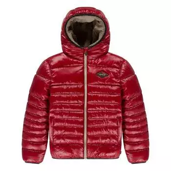 Куртка Levi's Sherpa Lined Teen Puffer, красный