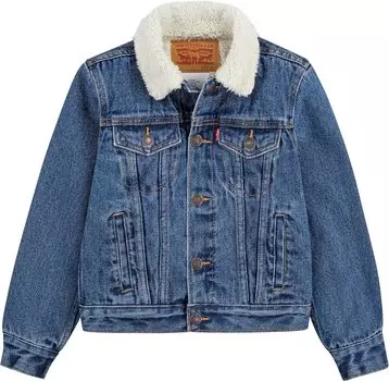 Куртка Levi'S Sherpa Trim Trucker Jacket, цвет Medium Stone Wash