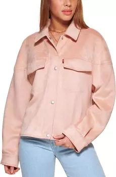 Куртка Levi's Soft Faux Suede Shacket, цвет Rose Mist
