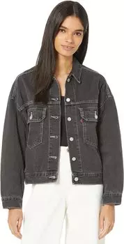 Куртка Levi's Womens Carpenter Trucker, цвет Black Stonewash