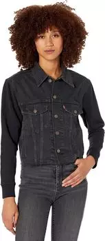 Куртка Levi's Womens Ex-Boyfriend Hybrid Trucker, цвет Dark Spot