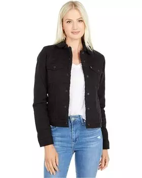 Куртка Levi's Womens Original Sherpa Trucker, цвет Black/Black