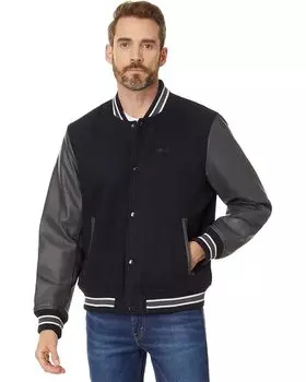 Куртка Levi's Wool Blend Mixed Media Varsity Jacket, цвет Navy Body/Grey Sleeves