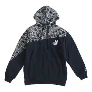 Куртка Li-Ning Sports Basketball Series Casual Sports Printing Hoodie 'Black White', черный