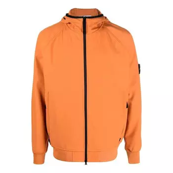 Куртка light soft shell-r hooded jacket 'sienna' Stone Island, оранжевый