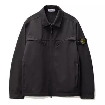 Куртка light soft shell-r jacket 'black' Stone Island, черный