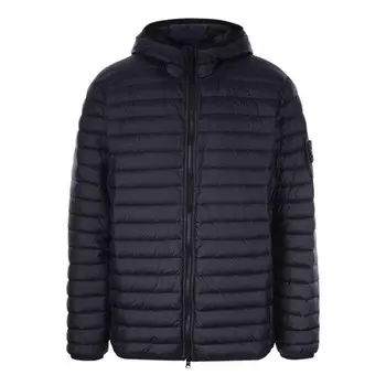 Куртка lightweight hooded down jacket 'black' Stone Island, черный