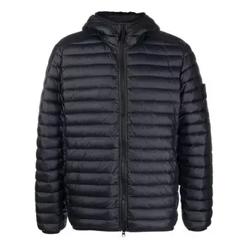 Куртка lightweight hooded down jacket 'black' Stone Island, черный