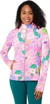 Куртка Lilly Pulitzer Brittana Jacket UPF 50+, цвет Pink Isle Best of Friends
