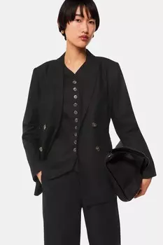 Куртка Lindsey из смесового льна Whistles, черный