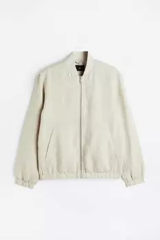 Куртка Linen Bomber, светло-бежевый